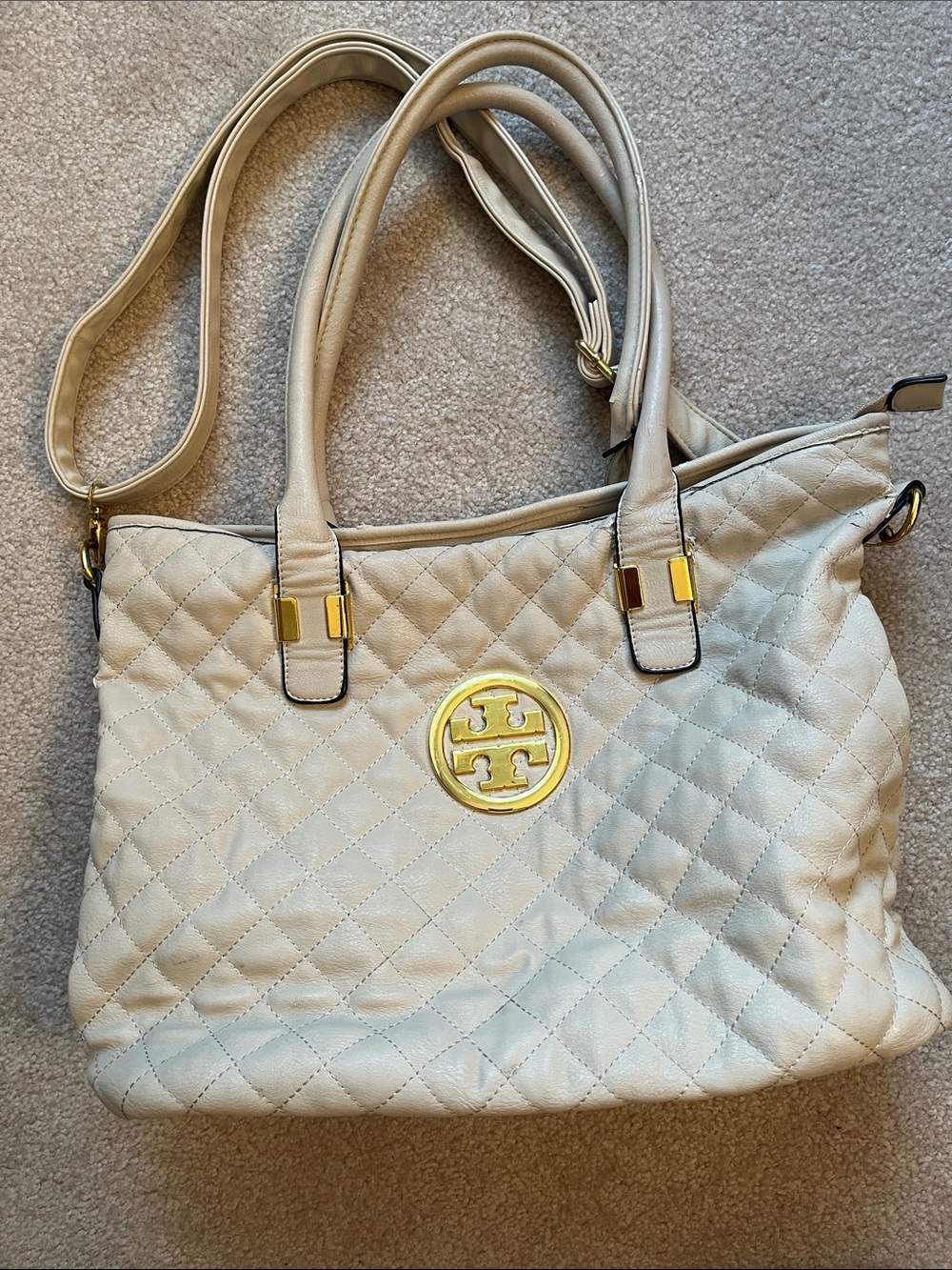 Quilted look handbag